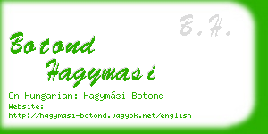 botond hagymasi business card